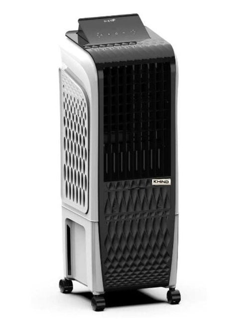 Frosty-3D Air Cooler With Remote, 3 Sided Honeycomb Cooling Pads, Activated Silver Cation For Fresher Air, Pop-Up Touchscreen Control 30 L 45 W Frosty 3D Black/White
