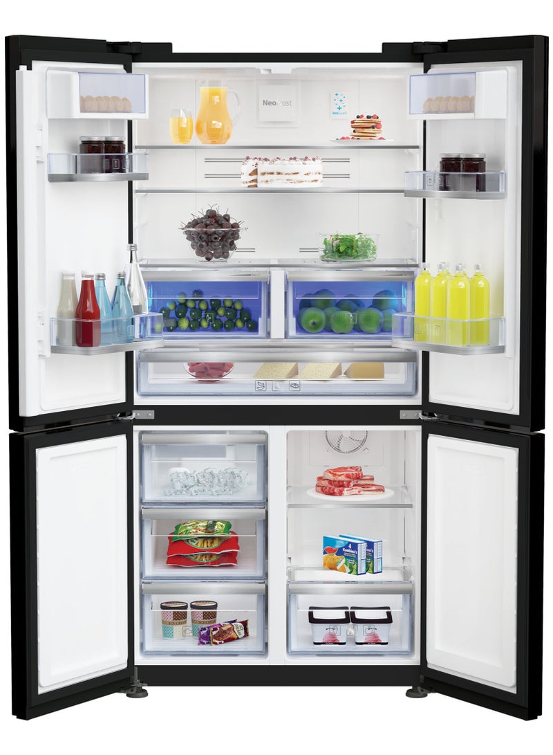 Beko Beko No-Frost Refrigerator, 4 Doors, 565 Liters - GNE134626BH Black  - Image 3