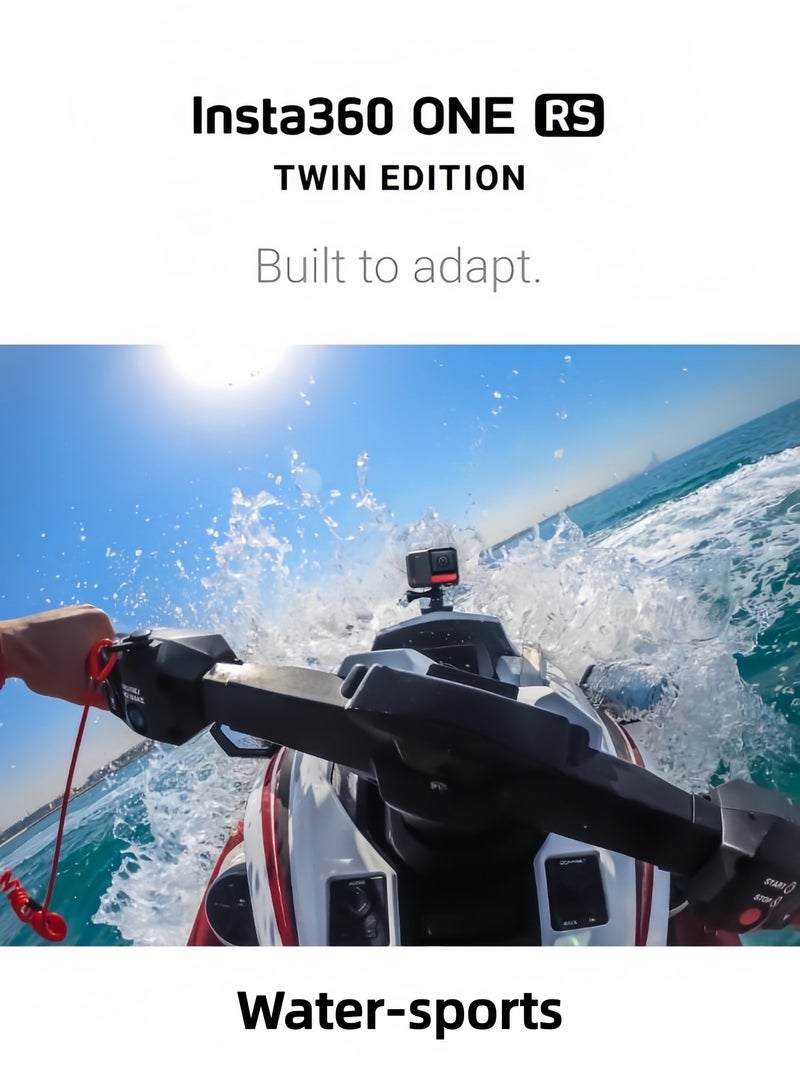 Insta360 - One RS Twin Edition – Waterproof 4K 60Fps Action Camera And 5.7K 360 Camera With Interchangeable Lenses, Stabilization, 48MP Photo, Active HDR, AI Editing - Image 1