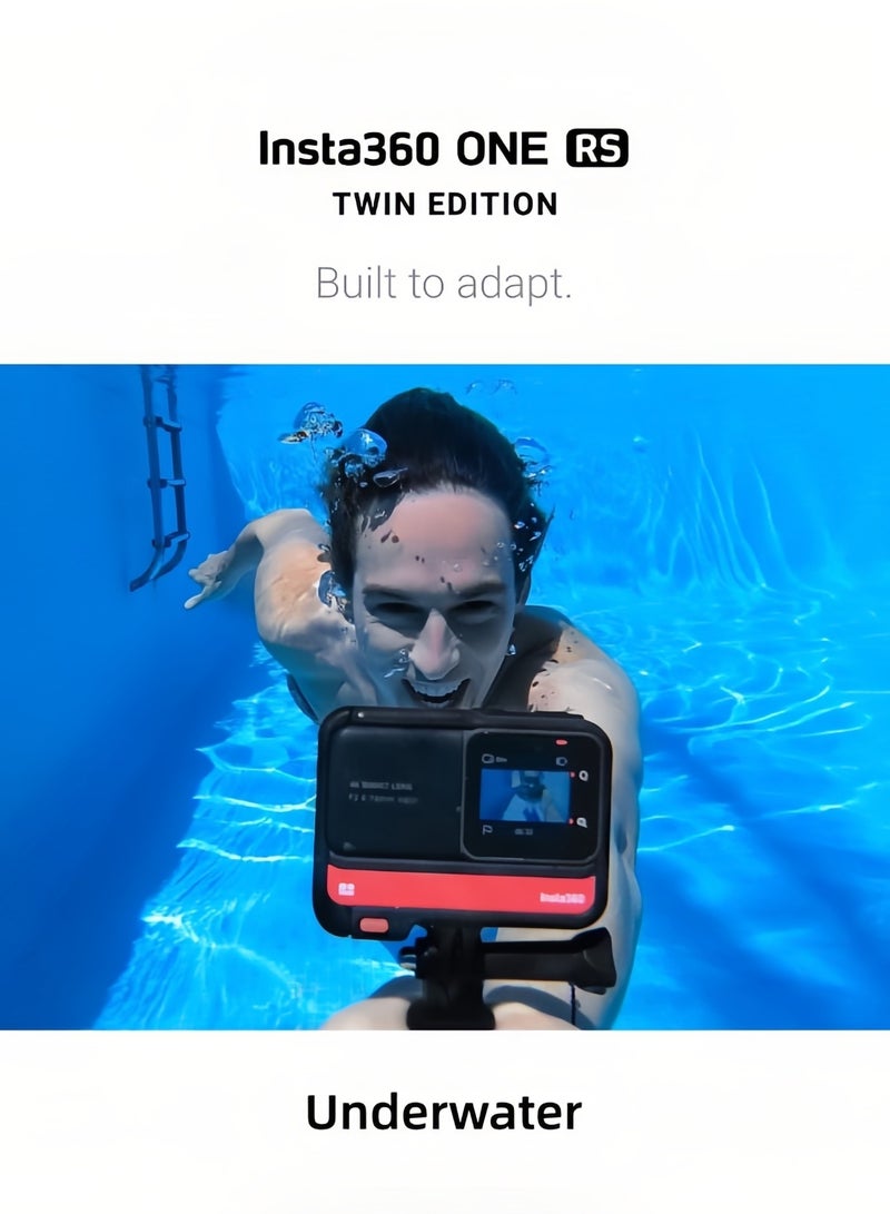 Insta360 - One RS Twin Edition – Waterproof 4K 60Fps Action Camera And 5.7K 360 Camera With Interchangeable Lenses, Stabilization, 48MP Photo, Active HDR, AI Editing - Image 1