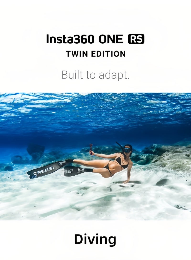 Insta360 - One RS Twin Edition – Waterproof 4K 60Fps Action Camera And 5.7K 360 Camera With Interchangeable Lenses, Stabilization, 48MP Photo, Active HDR, AI Editing - Image 1