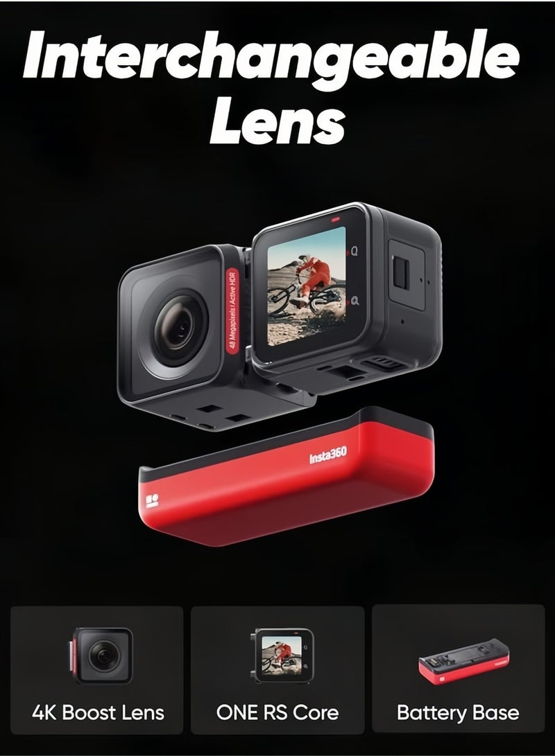 Insta360 One RS 4K Edition – Waterproof 4K 60Fps Action Camera With FlowSate Stabilization, 48Mp Photo, Active HDR, AI Editing  - Image 2