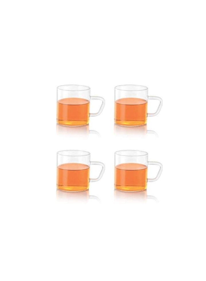 BOROSIL Vision Classic Delight Mug Set 305Ml, Pack Of 4 Clear  - Image 1