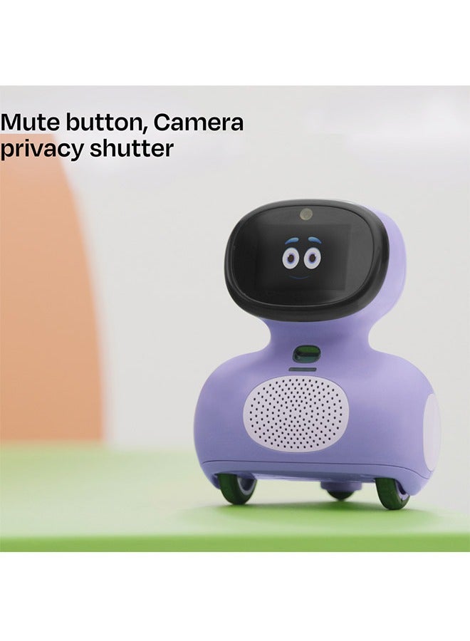 MIKO - Mini With 30 Day Max: AI-Enhanced Intelligent Robot For Children Interactive Bot Equipped With Coding, A Wide Array Of Games Ideal Gift for Boys And Girls Of Ages 5-12 - Purple - Image 1
