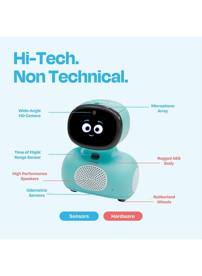 MIKO - Mini With 30 Day Max: AI-Enhanced Intelligent Robot For Children Interactive Bot Equipped With Coding, A Wide Array Of Games Ideal Gift For Boys And Girls Of Ages 5-12 - Blue - Image 1