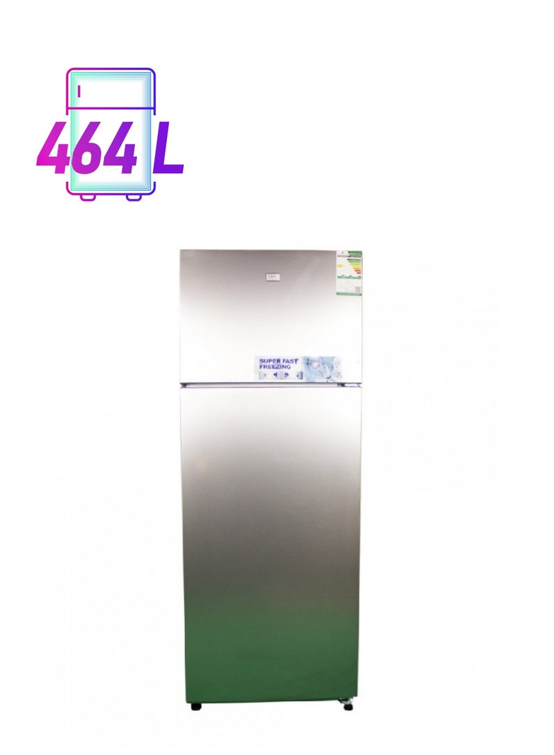 Unix Two Door Refrigerator OBCD-498-S Silver  - Image 1