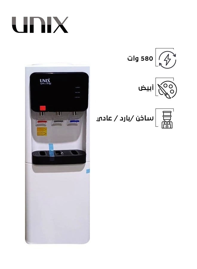 Unix - Water Dispenser Hot/Cold/Regular YLR-LW-2-5-95LB Black/White - Image 1