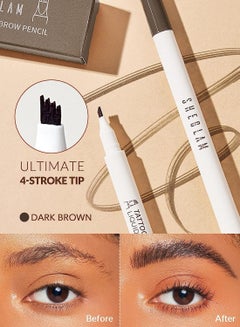 شيجلام Feather Better Liquid Eyebrow Pencil - Dark Brown  - Image 3