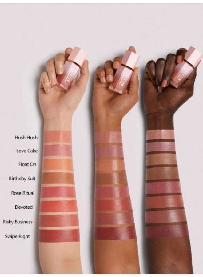 COLOR BLOOM DAYGLOW LIQUID BLUSH SHIMMER FINISH RISKY BUSINESS