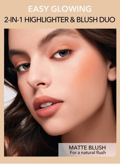 SHEGLAM GLAM 101 HYBRID HIGHLITER & BLUSH DUO - Vienna  - Image 2