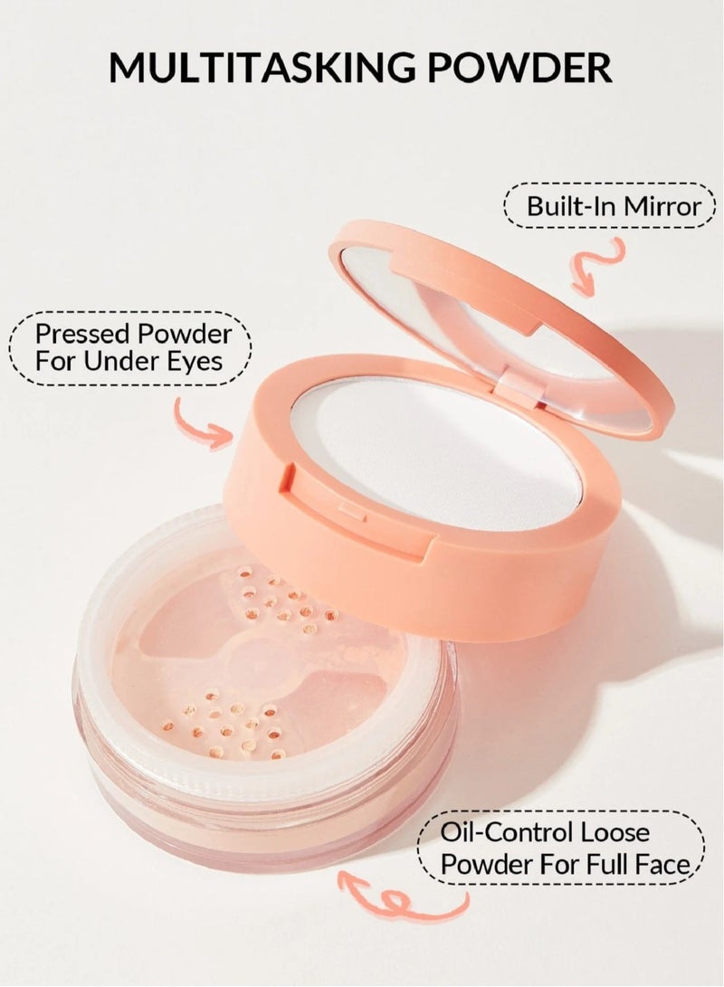 SHEGLAM Insta-Ready Face & Under Eye Setting Powder Duo - Bisque - Image 2