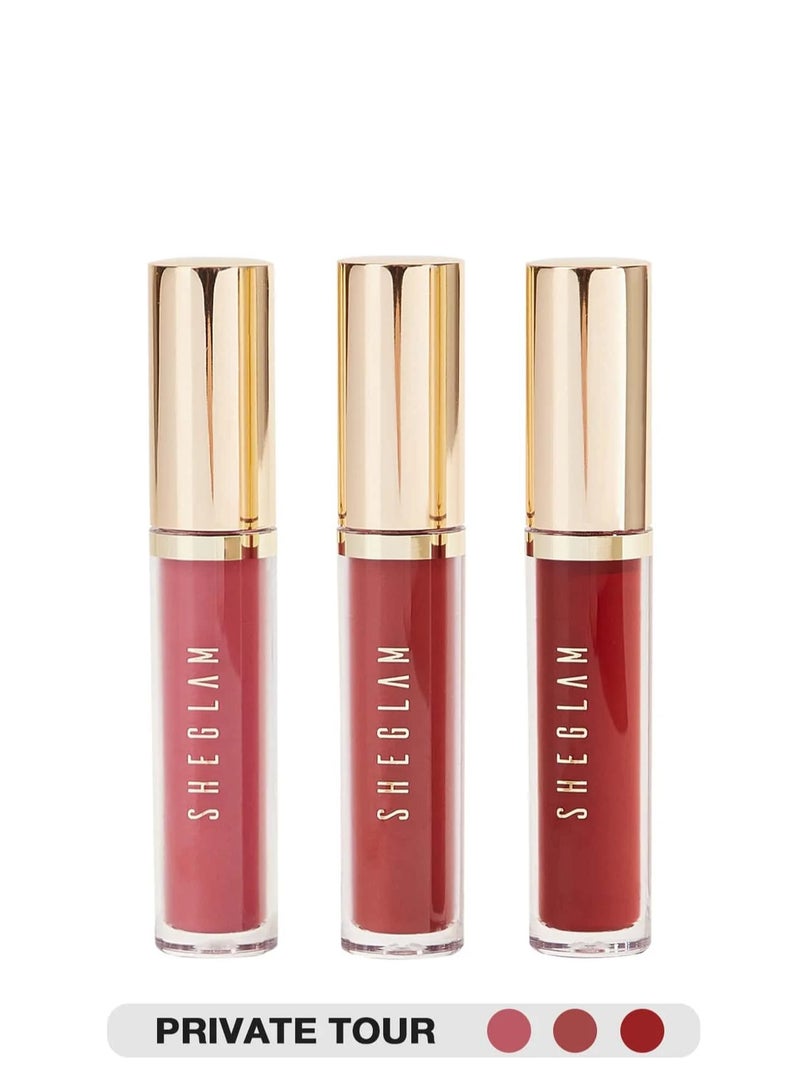 SHEGLAM MATTE ALLURE MINI LIQUID LIPSTICK SET-PRIVATE TOUR - Image 3