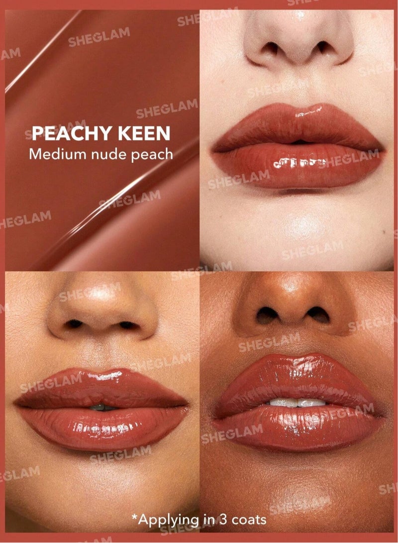 SHEGLAM Pout-Perfect Shine Lip Plumper - Peachy Keen Peachy Keen  - Image 3