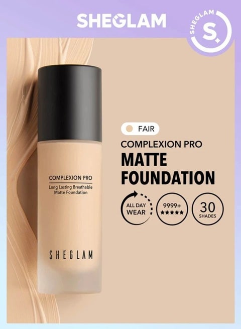 SHEGLAM Complexion Pro Long Wearing Porous Matte Foundation - Fair