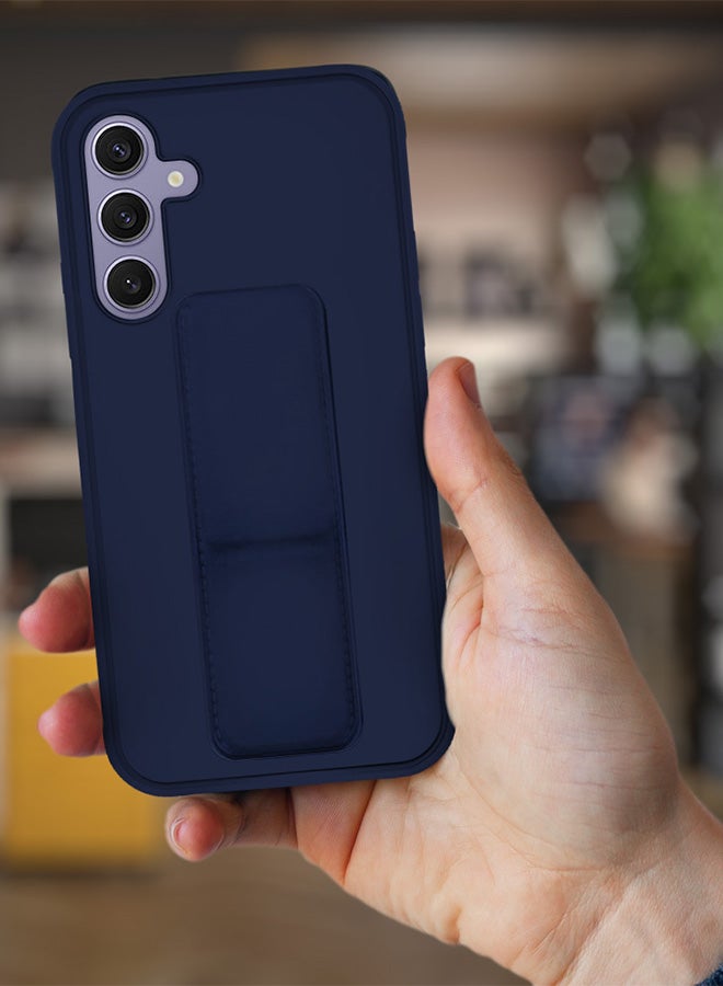 مارجون حافظة سامسونج جالاكسي S24 بلس مع حامل مغناطيسي وحامل سيليكون فاخر بحزام يد عمودي وأفقي، حامل متعدد، حامل سيارة، حافظة مع دعم، غطاء بحزام إصبع - Image 3