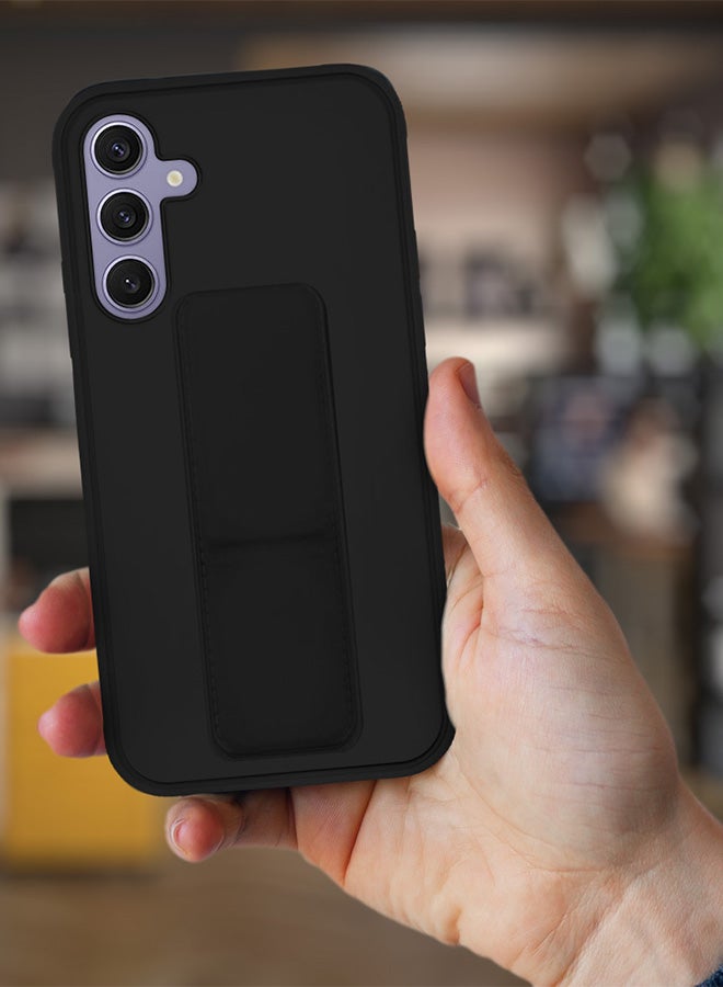 مارجون حافظة سامسونج جالاكسي S24 بلس مع حامل مغناطيسي وحامل سيليكون فاخر بحزام يد عمودي وأفقي، حامل متعدد، حامل سيارة، حافظة مع دعم، غطاء بحزام إصبع - Image 3