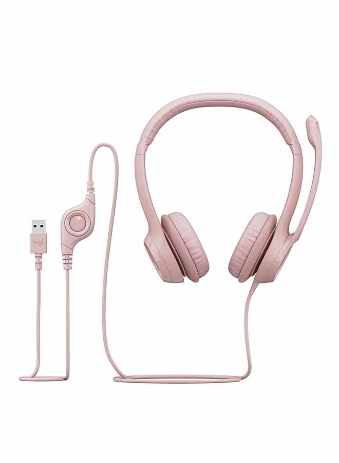 Logitech - H390 Wired Headset Rose - Image 1