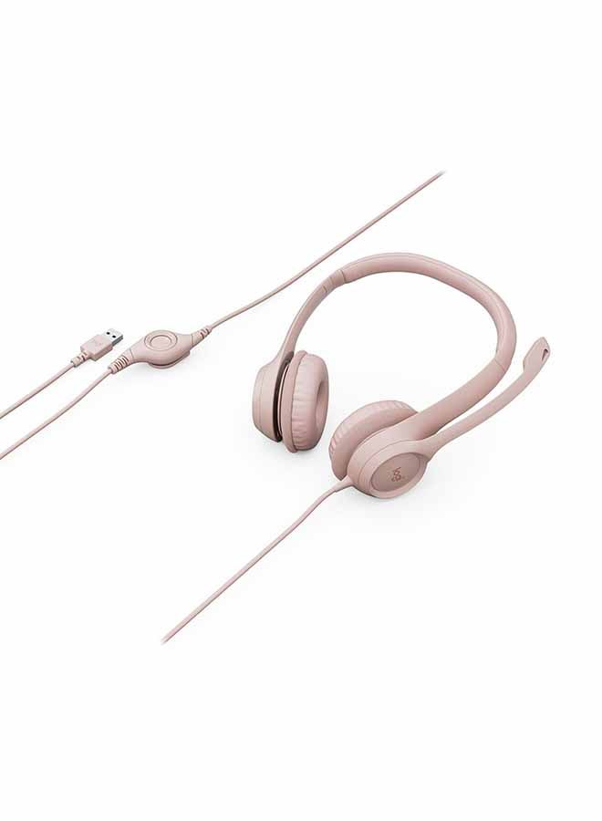 Logitech - H390 Wired Headset Rose - Image 1