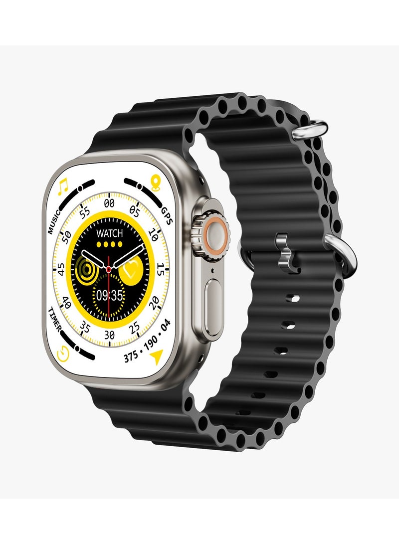 porodo - 300 mAh Smart Watch Ultra Ultimo Titan w/ 1*Alpine Band And 1*Ocean Band Multicolor - Image 1