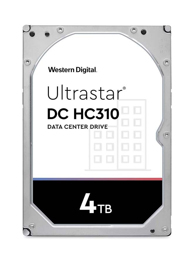 WD - Ultrastar DC HDD Server HC310 | 4TB Capacity | 6GB/s SATA | 3.5-INCH DATA CENTER HARD DRIVES | RPM 7200 | 512E SE | Transfer Rate Up to 255MB/s | Dual-stage Micro Actuator| Silver 4 TB - Image 1