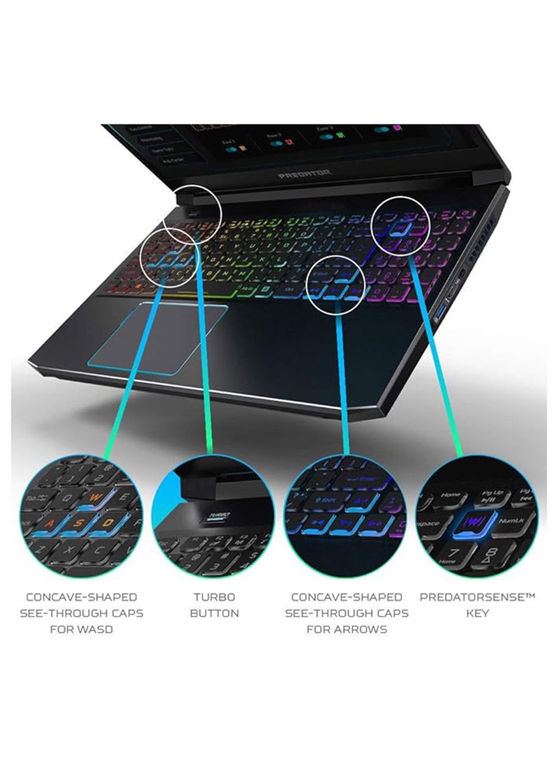 Acer - Acer Predator Triton 300 Gaming Laptop, Intel i7-10750H, NVIDIA GeForce RTX 2070 Max-Q, 15.6" FHD 240Hz 3ms IPS Display, 16GB Dual-Channel DDR4, 512GB NVMe SSD, WiFi 6, RGB Backlit KB, PT315-52-73WT English Black - Image 1