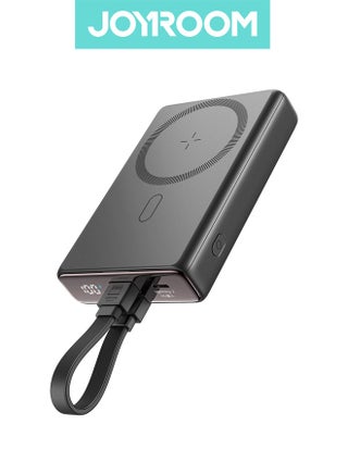 10000 mAh JR-PBM01 Magnetic Stand Wireless Fast Portable Power Bank With Cord Mobile Power Black - pnsku/N70041410V/45/_/1706173258/ae36c9e4-b4ac-4607-aaeb-8235c33eef7d