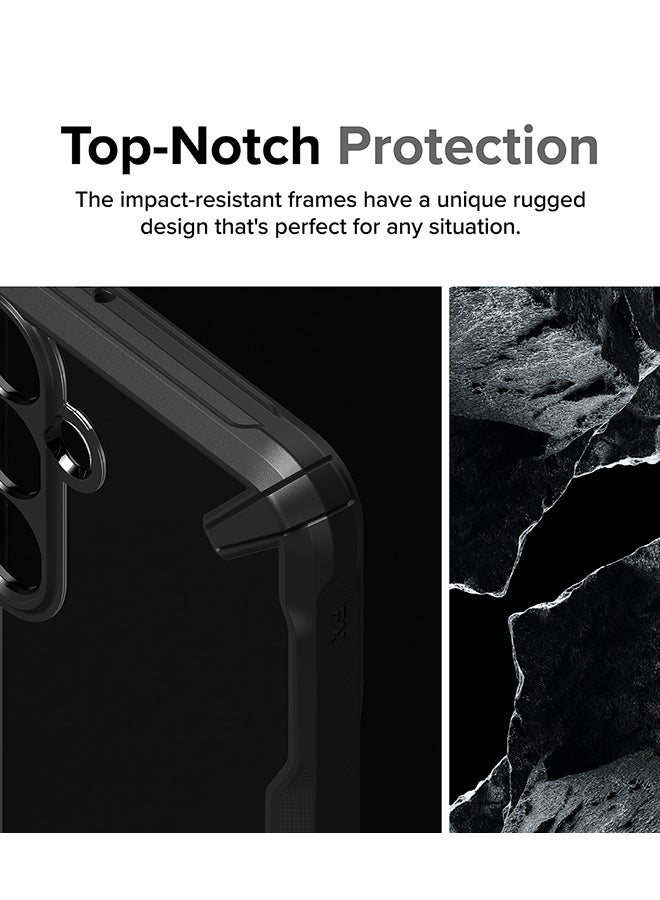 Ringke Fusion-X Case Compatible With Samsung Galaxy S24 Plus 5G Case (2024), Clear Hard Back With Shockproof Protective Bumper Phone Cover Black - Image 4