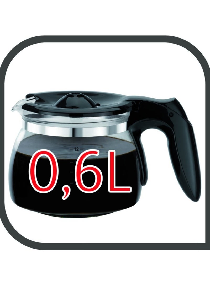 Tefal Perfectta Filter Coffee Maker, Permanent filter, 0.6 L Capacity, Compact Drip Coffee Maker, Easy Coffee-Making, 30-Minute Keep-Warm, Auto-Off, CM340827 600 ml 600 W CM340827 Black - Image 5