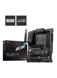 MSI PRO Z790-P WIFI DDR5 ATX Motherboard, LGA 1700 Socket, Intel Z790 Chipset, 4x DDR5 Slots (128GB Max), Wi-Fi 6E / BT 5.2, 2.5Gbps LAN, M.2 Shield Frozr, PCIe 5.0, Lightning Gen5, 14+2 Duet Rail VRM, USB 3.2 Gen 2x2, Enhanced Audio, Multi-Layer PCB, Dual PCIe M.2 Slots, Enhanced Thermal Design | 911-7E06-010 Black  - Image 1