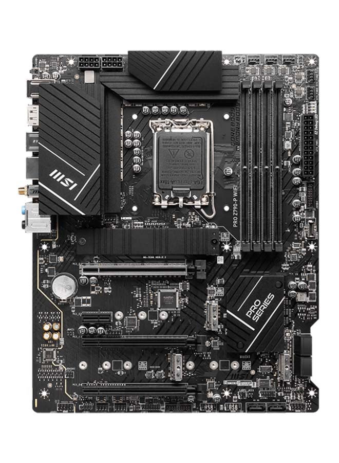 MSI PRO Z790-P WIFI DDR5 ATX Motherboard, LGA 1700 Socket, Intel Z790 Chipset, 4x DDR5 Slots (128GB Max), Wi-Fi 6E / BT 5.2, 2.5Gbps LAN, M.2 Shield Frozr, PCIe 5.0, Lightning Gen5, 14+2 Duet Rail VRM, USB 3.2 Gen 2x2, Enhanced Audio, Multi-Layer PCB, Dual PCIe M.2 Slots, Enhanced Thermal Design | 911-7E06-010 Black  - Image 2