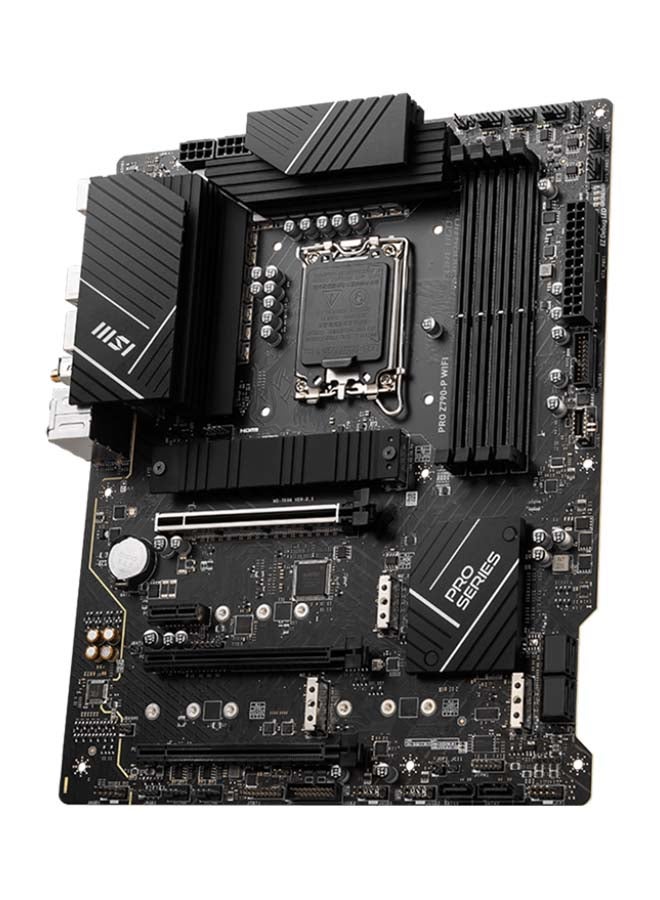 MSI PRO Z790-P WIFI DDR5 ATX Motherboard, LGA 1700 Socket, Intel Z790 Chipset, 4x DDR5 Slots (128GB Max), Wi-Fi 6E / BT 5.2, 2.5Gbps LAN, M.2 Shield Frozr, PCIe 5.0, Lightning Gen5, 14+2 Duet Rail VRM, USB 3.2 Gen 2x2, Enhanced Audio, Multi-Layer PCB, Dual PCIe M.2 Slots, Enhanced Thermal Design | 911-7E06-010 Black  - Image 3