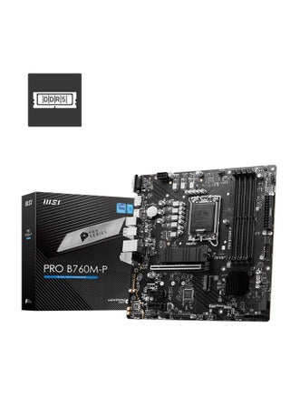 PRO B760M-P DDR5 Intel LGA 1700 MATX Motherboard, Intel B760 Chipset, 4x DDR5, 192GB Max Support, 1x PCI-Ex16, Gigabit LAN, 2x M.2 Storage, 4x USB 2.0 | 911-7E02-009 Black - pnsku/N70041563V/45/_/1707305694/cdda4c4c-d44f-4a30-b22b-9ac5c7824ff2