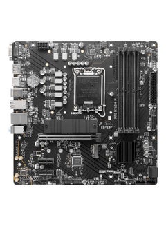 إم اس أي اللوحة الأم PRO B760M-P DDR5 Intel LGA 1700 MATX، مجموعة شرائح Intel B760، 4x DDR5، 192 جيجابايت أقصى دعم، 1x PCI-Ex16، Gigabit LAN، 2x M.2 تخزين، 4x USB 2.0  - Image 2