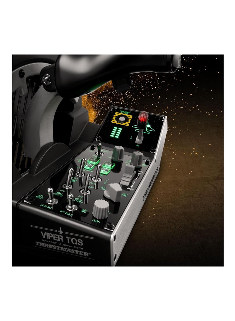 THRUSTMASTER - Thrustmaster Viper TQS: Metal Throttle Quadrant System, 21 Action Buttons, 5 Axes, Iconic Chaff/Flare Functions - Image 1