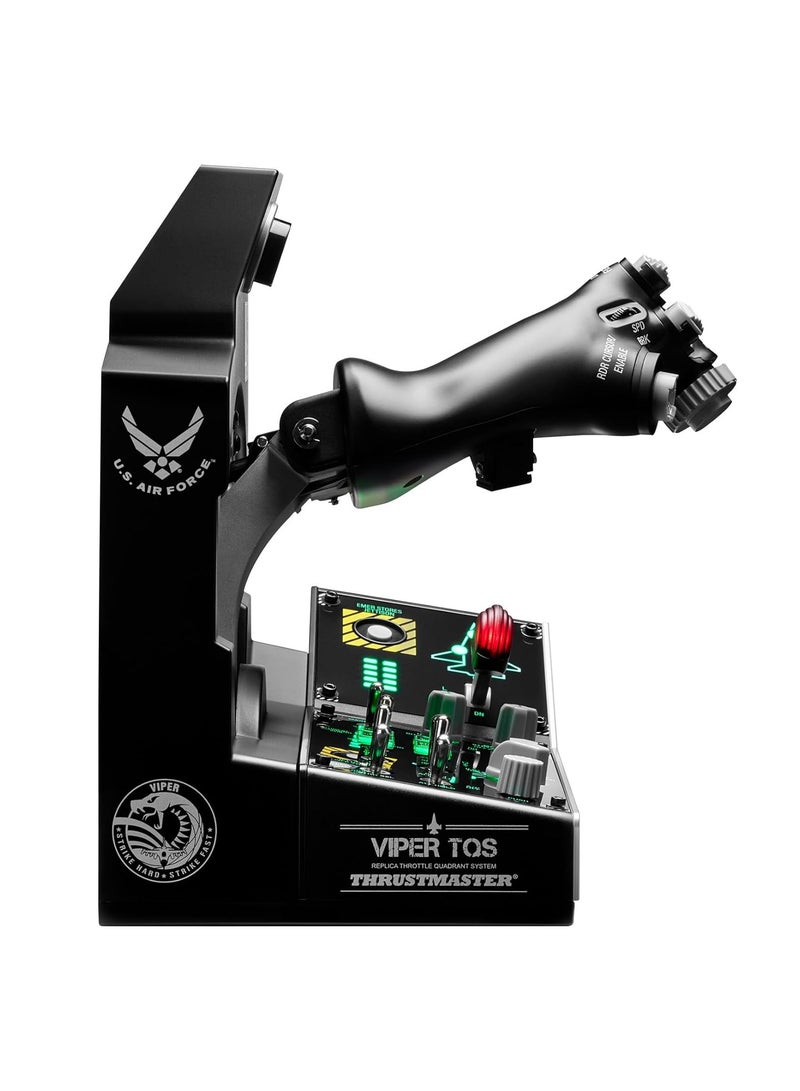 ثروستماستر - Thrustmaster Viper TQS Mission Pack for PC, Metal Throttle Quadrant System, Throttle and Control Panel Included, Hall Effect Precision, 64 Action Buttons, 6 Axes - Image 1