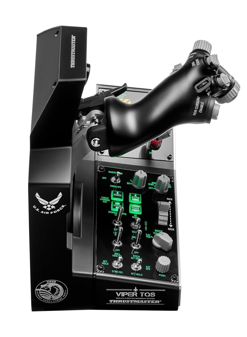ثروستماستر - Thrustmaster Viper TQS Mission Pack for PC, Metal Throttle Quadrant System, Throttle and Control Panel Included, Hall Effect Precision, 64 Action Buttons, 6 Axes - Image 1