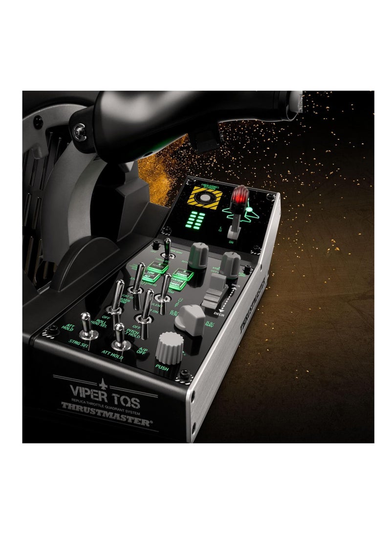 ثروستماستر - Thrustmaster Viper TQS Mission Pack for PC, Metal Throttle Quadrant System, Throttle and Control Panel Included, Hall Effect Precision, 64 Action Buttons, 6 Axes - Image 1