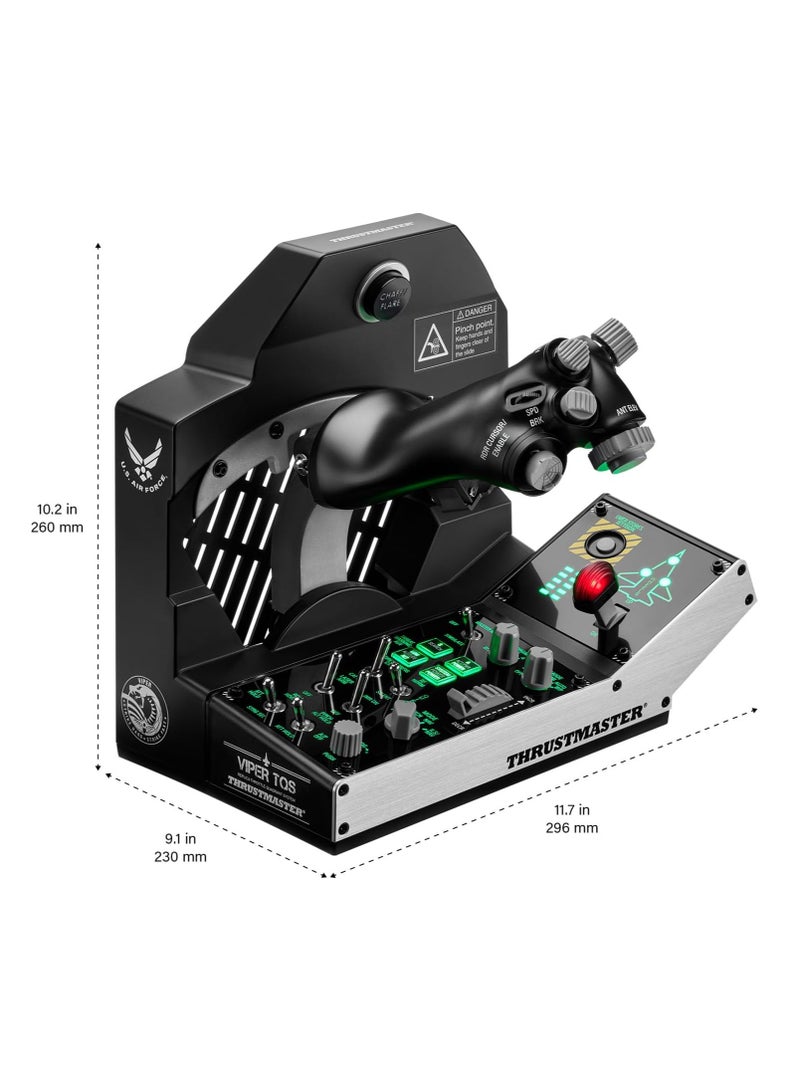 ثروستماستر - Thrustmaster Viper TQS Mission Pack for PC, Metal Throttle Quadrant System, Throttle and Control Panel Included, Hall Effect Precision, 64 Action Buttons, 6 Axes - Image 1