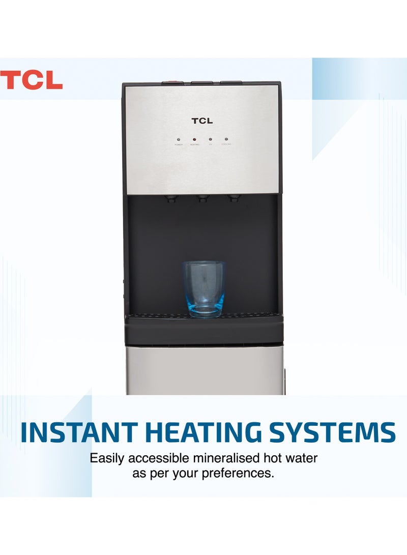TCL Bottom Loading 3 Taps Water Dispenser With UV TY-LWYR96UT Silver - Image 5