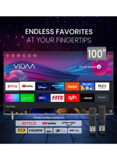 Nobel 100 Inch Diamond 4K UHD VIDAA Smart TV iOS and Android Devices with VIDAA Voice & DTS TruBass™ Surround Sound Youtube Netflix Prime Video Bluetooth WiFi And Screen Sharing 2024 Model One Year Warranty UHD100VID Silver  - Image 2