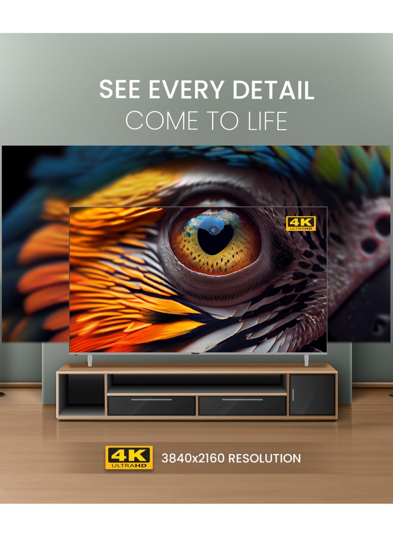 Nobel - 100 Inch Diamond 4K UHD VIDAA Smart TV iOS and Android Devices with VIDAA Voice & DTS TruBass™ Surround Sound Youtube Netflix Prime Video Bluetooth WiFi And Screen Sharing 2024 Model One Year Warranty UHD100VID Silver - Image 1