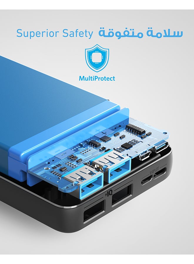 بنك طاقة بقدرة 20000 مللي أمبير في الساعة، وشاحن محمول 325 (PowerCore Essential 20K) مع تقنية PowerIQ عالية السرعة ومنفذ USB-C (الإدخال فقط) لأجهزة iPhone وSamsung Galaxy والمزيد باللون الأسود 20000 mAh