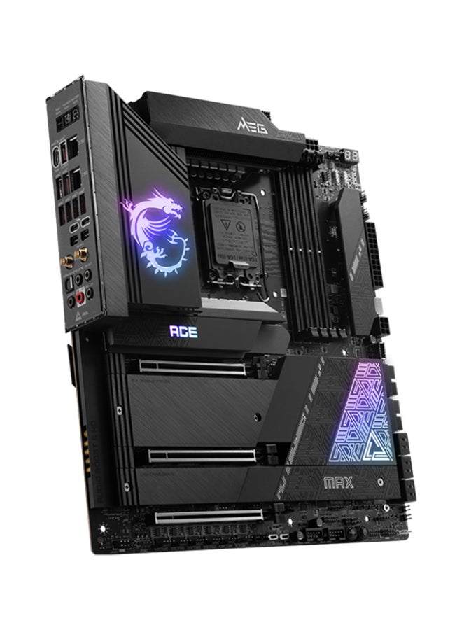MSI - MEG Z790 Ace Max WIFI 7 LGA 1700 E-ATX Intel Motherboard, Intel Z790 Chipset, 4x DDR5 UDIMM Slots, 192GB Max Memory, 5x M.2 Storage Slot, Dual 2.5G Lan, Multi-GPU Support Black - Image 1