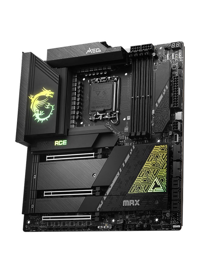 MSI - MEG Z790 Ace Max WIFI 7 LGA 1700 E-ATX Intel Motherboard, Intel Z790 Chipset, 4x DDR5 UDIMM Slots, 192GB Max Memory, 5x M.2 Storage Slot, Dual 2.5G Lan, Multi-GPU Support Black - Image 1
