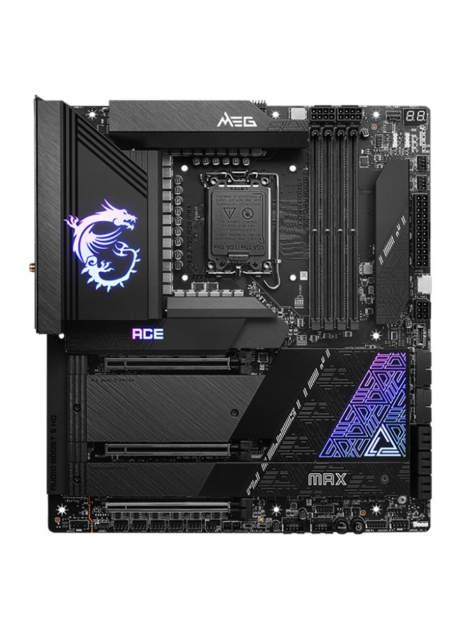 MSI - MEG Z790 Ace Max WIFI 7 LGA 1700 E-ATX Intel Motherboard, Intel Z790 Chipset, 4x DDR5 UDIMM Slots, 192GB Max Memory, 5x M.2 Storage Slot, Dual 2.5G Lan, Multi-GPU Support Black - Image 1