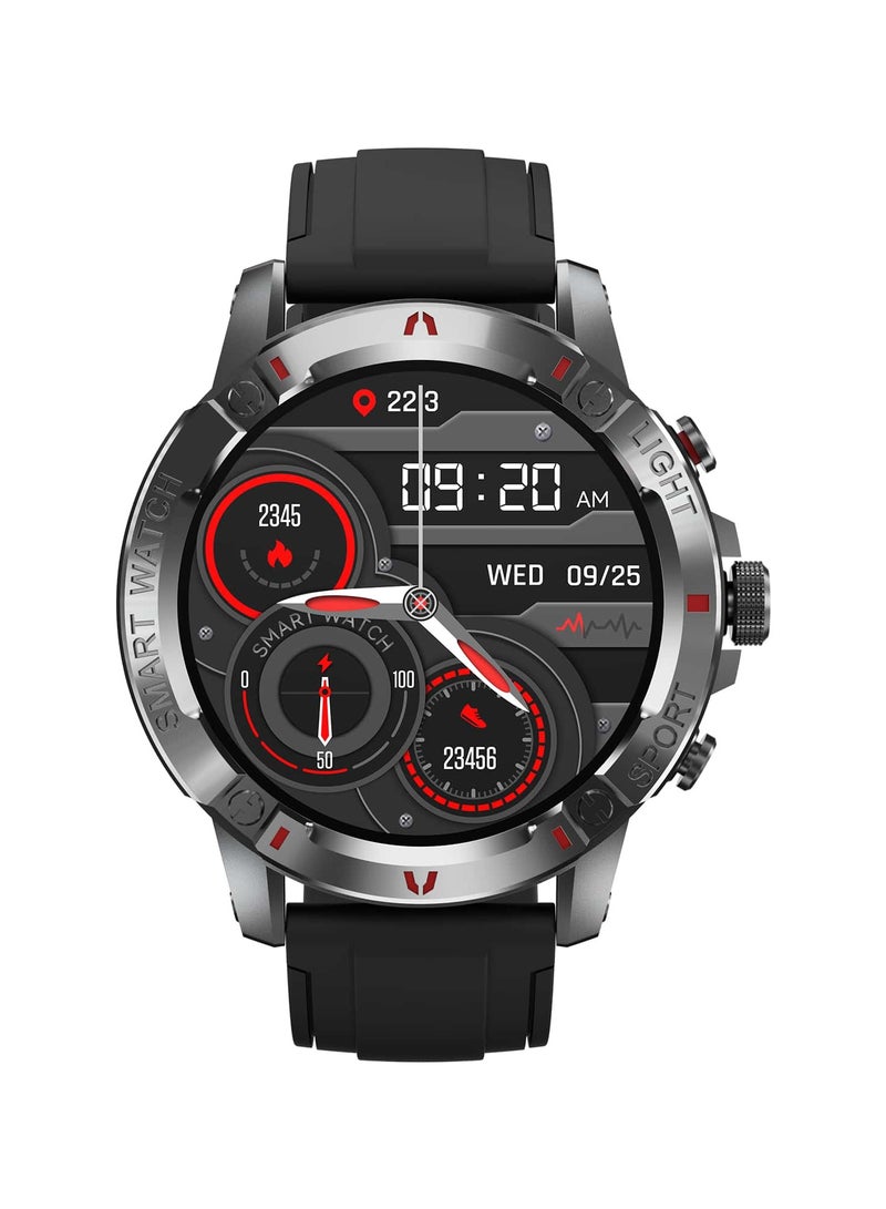 INTEX - FitRist Air Pro Smart Watch, 37 Mm HD Screen, Blutooth 5.3, 20 Days Standby Time Black/Silver - Image 1