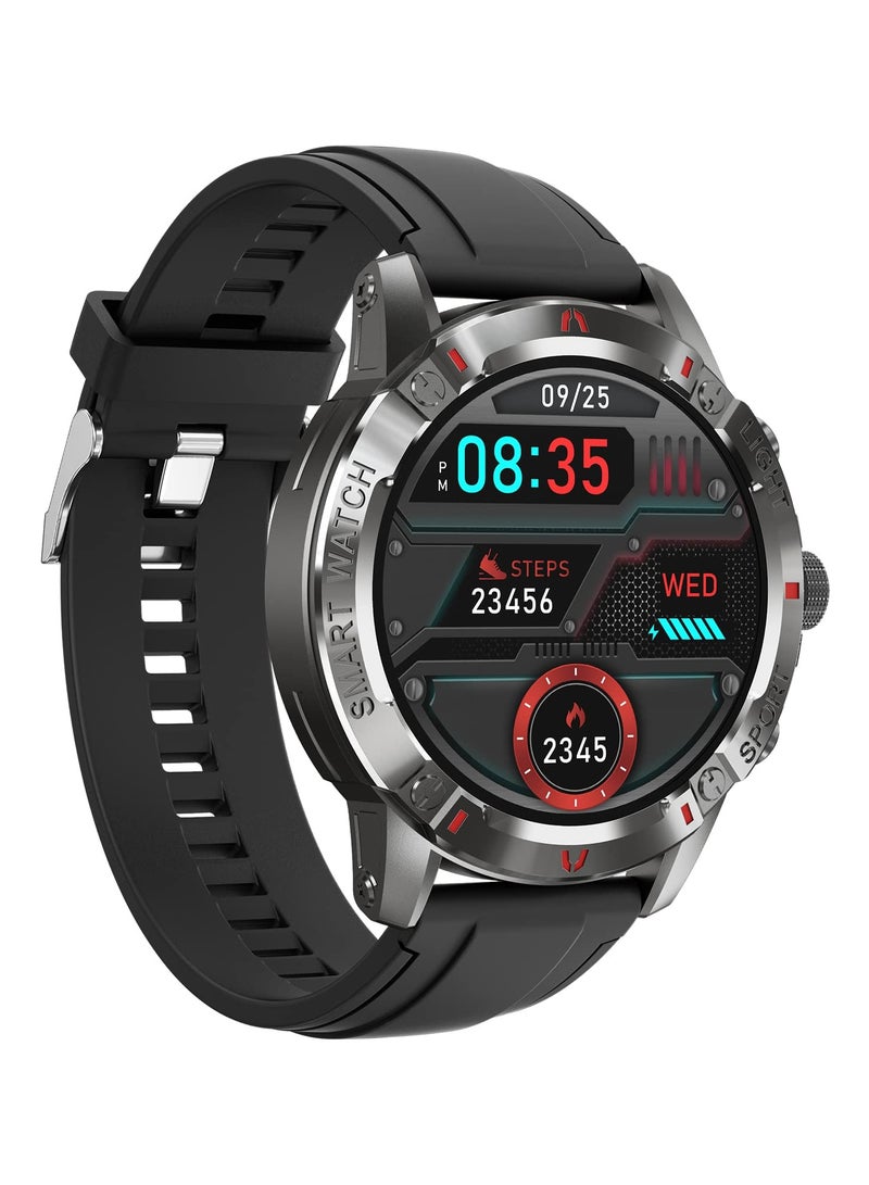 INTEX - FitRist Air Pro Smart Watch, 37 Mm HD Screen, Blutooth 5.3, 20 Days Standby Time Black/Silver - Image 1