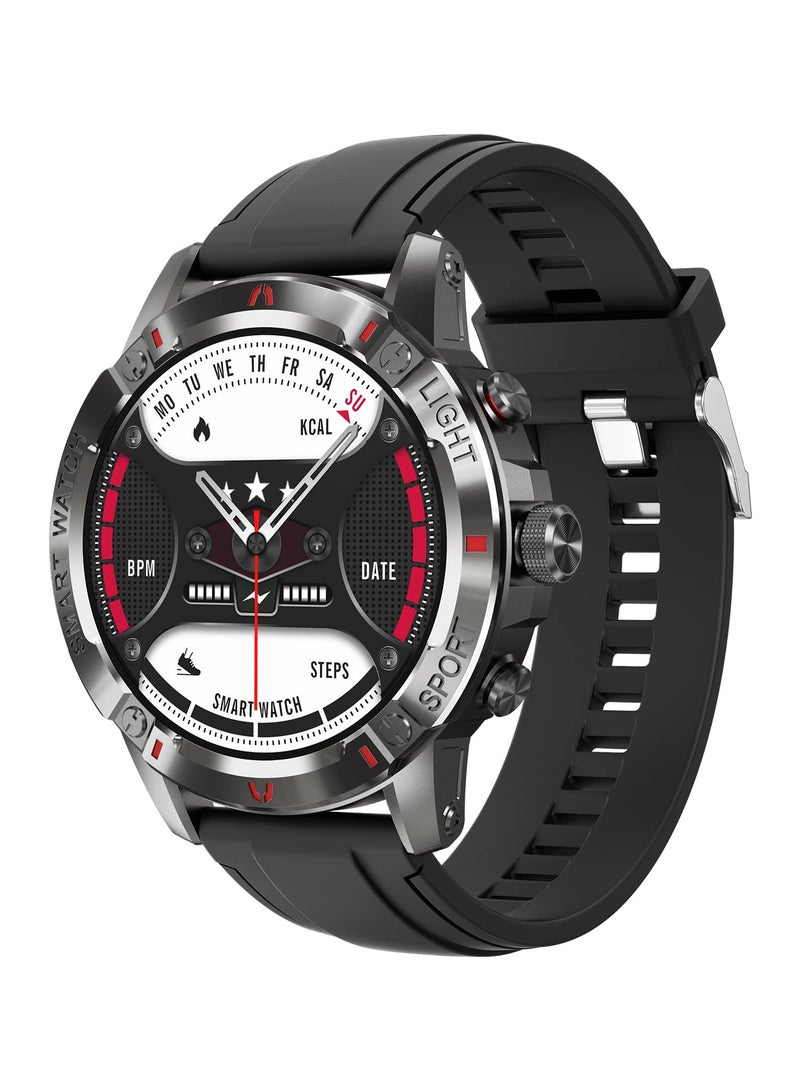 INTEX - FitRist Air Pro Smart Watch, 37 Mm HD Screen, Blutooth 5.3, 20 Days Standby Time Black/Silver - Image 1
