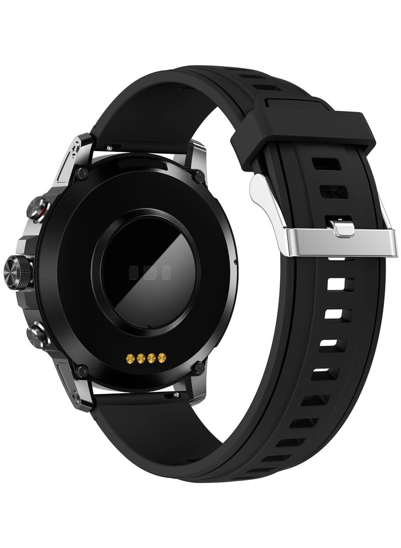 INTEX - FitRist Air Pro Smart Watch, 37 Mm HD Screen, Blutooth 5.3, 20 Days Standby Time Black/Silver - Image 1