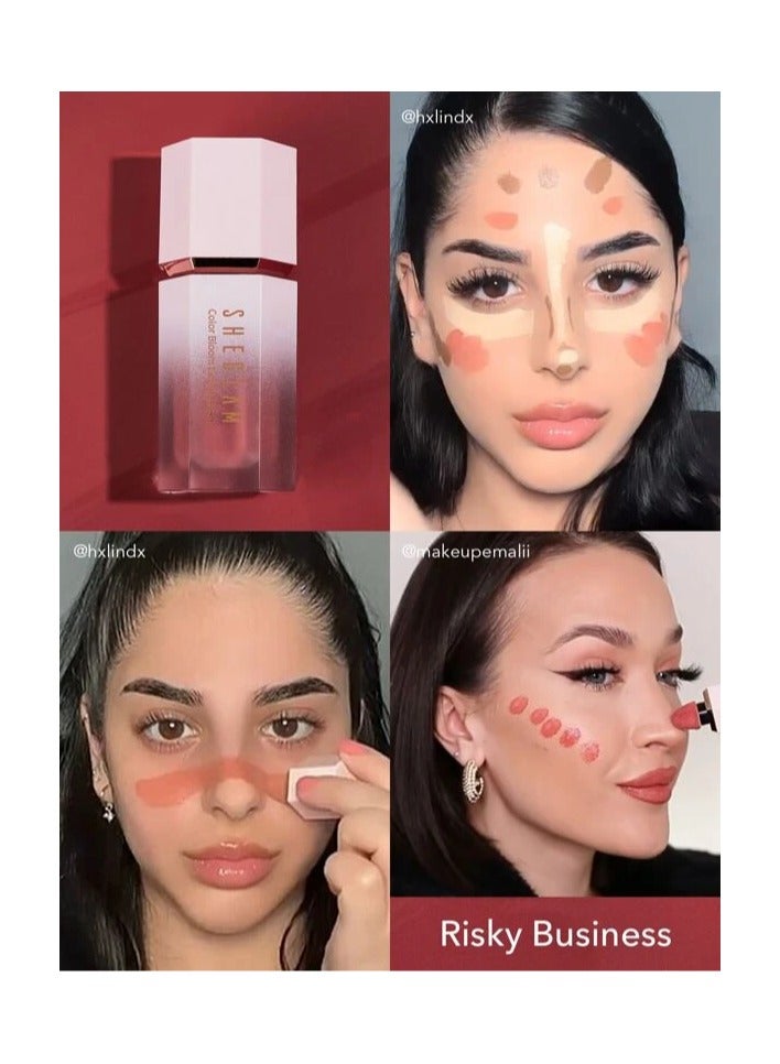 SHEGLAM Blush Shimaer Finish Red